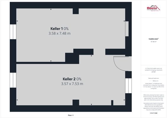 Grundriss Keller