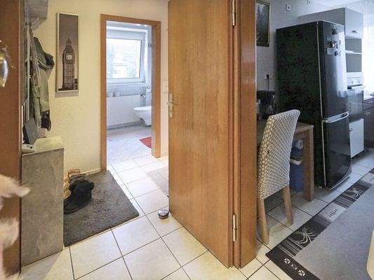 Mittig liegender Flur