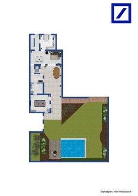 Grundriss EG mit Garten