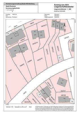 Auszug aus dem Liegenschaftskataster