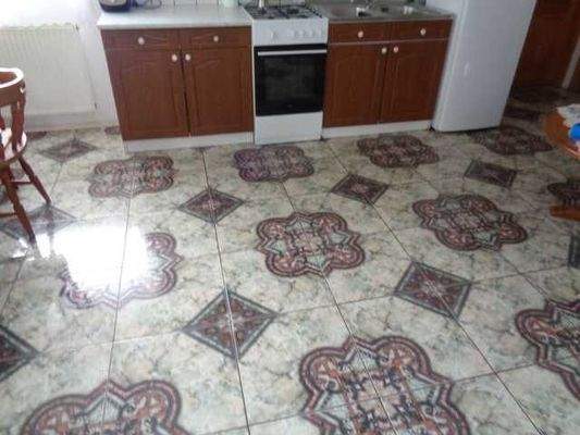 Wohnbereich/Küche Fussbodenheizung