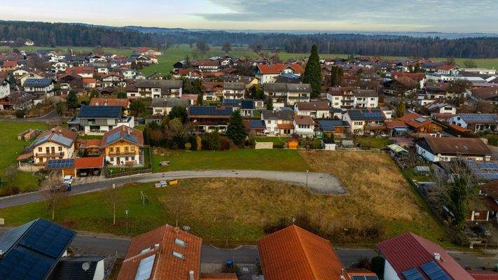 Blick auf das Baugebiet