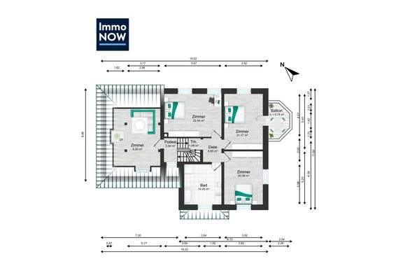 Grundriss 1 Obergeschoss