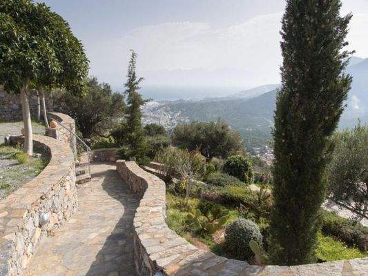 Kreta - Pano Elounda - luxuriöse Villa mit Pool und Panorama Meerblick auf die Mirabello Bucht