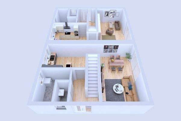 Doppelhaus Naunhof Grundriss Erdgeschoss rechts