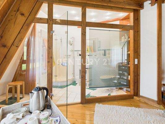 Badezimmer im Turmzimmer