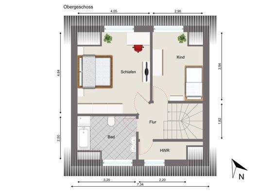 Grundriss Obergeschoss