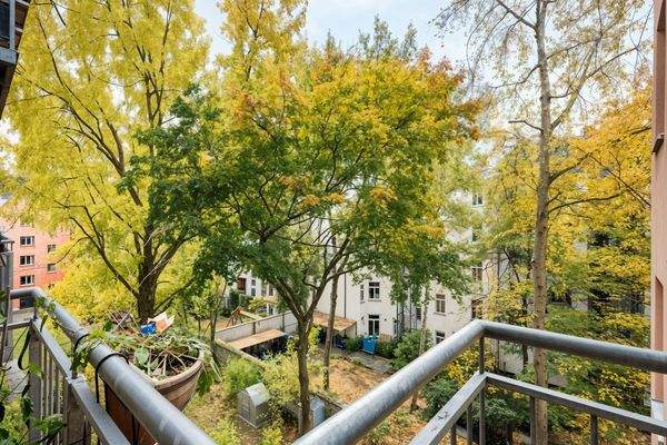 Aussicht Balkon Hofseite