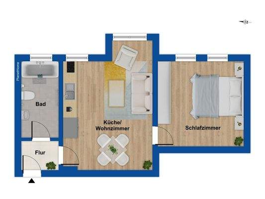 Grundriss Erdgeschosswohnung