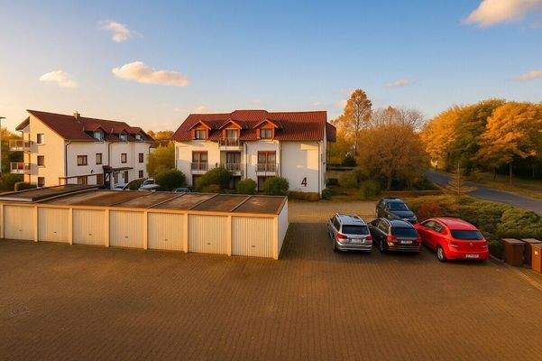 großer Hof im Herbst