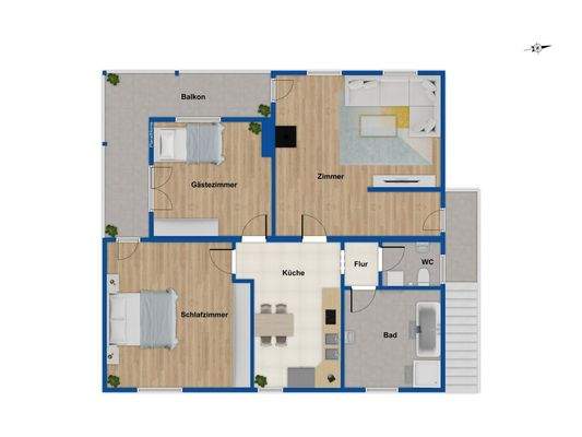 Grundriss Obergeschoss