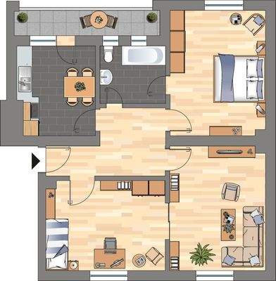 Diekerstr. 5, 1.OG Mitte links