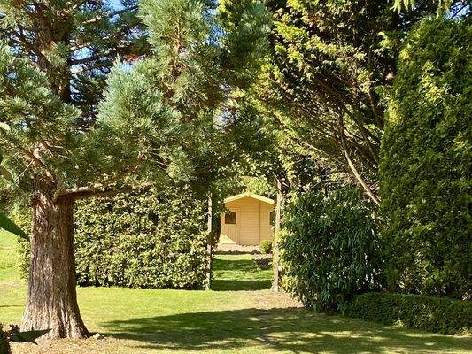 Blickrichtung Gartenhaus