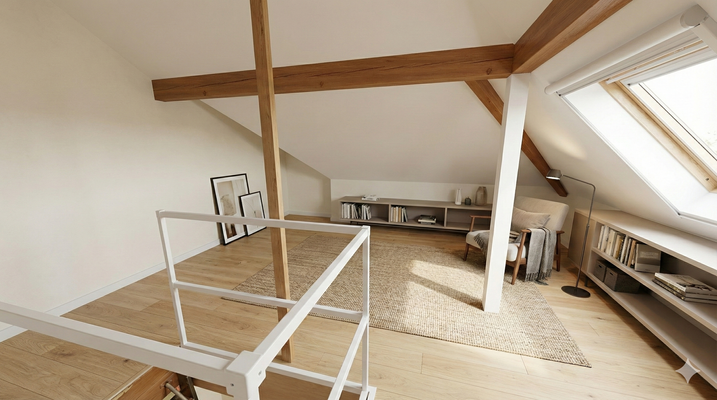 Dachraum ist virtuell dargestellt! Decken und Böden entsprechen nicht der realität!