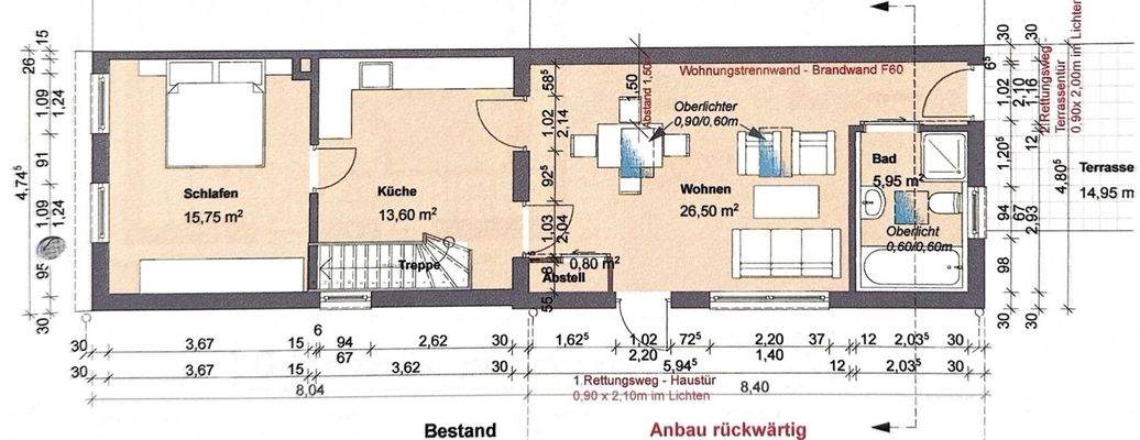 Grundriss EG mit Anbau