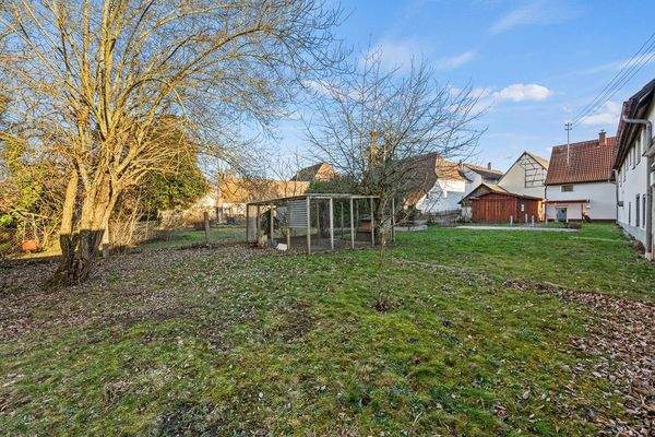 Blick auf das Grundstück