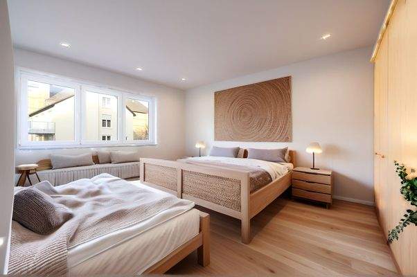 Schlafzimmer Einrichtungsvorschlag KI generiert