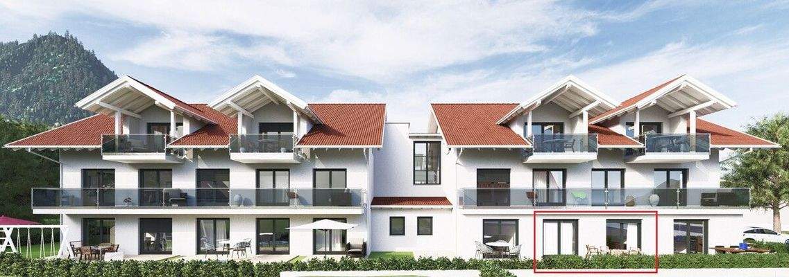 Südansicht markiert