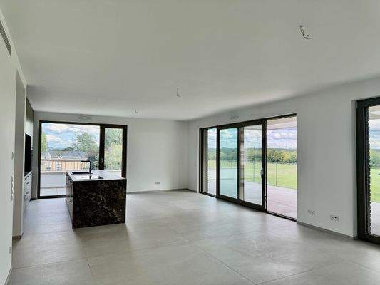 Küchenbereich mit Zugang zur Dachterrasse