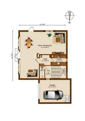 Erdgeschoss Grundriss