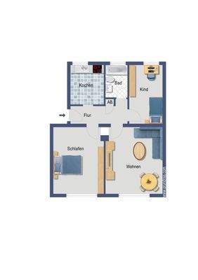 Beispielhafter Grundriss