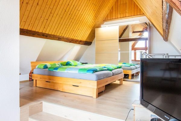 Das Schlafzimmer im Dachspitz