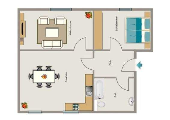 Grundriss beispielhaft