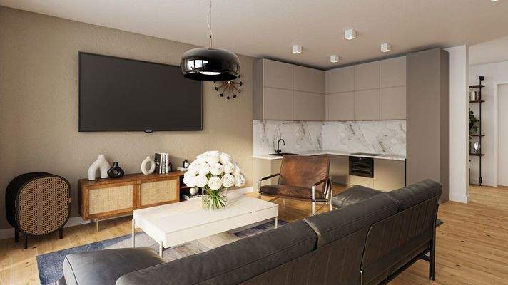 Wohnzimmer Wohnung 3 im Gebäude 1