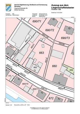 Pfeifferhütte, Lageplan 662-663-664. 