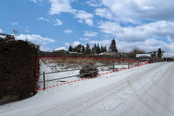 Grundstück markiert