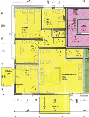 Grundriss Wohnung Nr.3