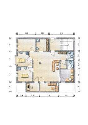 Grundriss Praxis EG, nicht maßstabsgetreu
