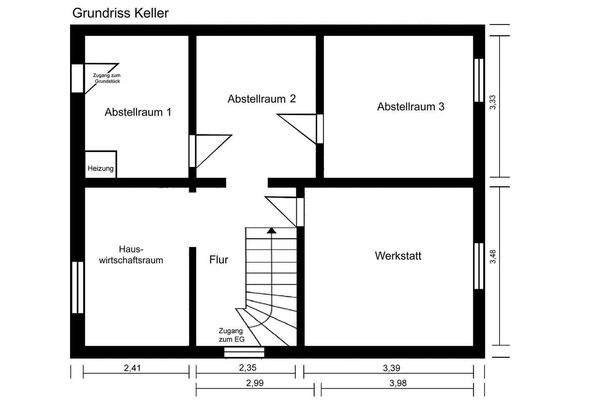 Grundriss Unter- / Kellergeschoss