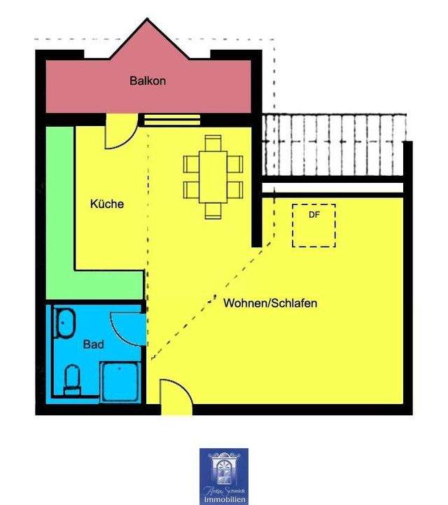 Himmlische und individuelle Dachwohnung mit Balkon - Perfekt für Singles! EBK-Ablöse - Foto 3