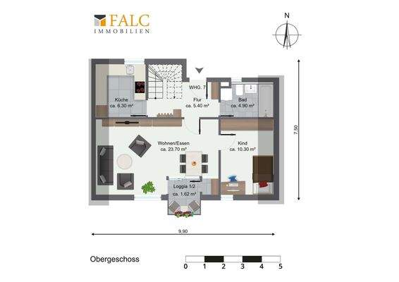 Obergeschoss Wohnung 7