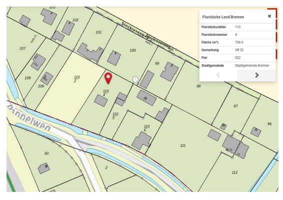 Lageplan Parzellengrundstück