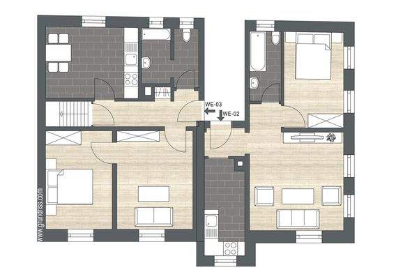 Obergeschoss-WE 2 +3