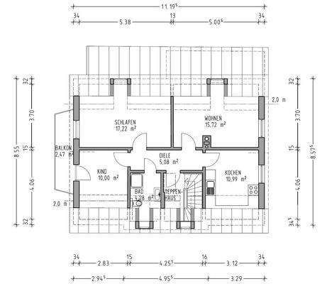 Grundriss Dachgeschoss