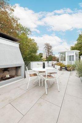 Dachterrasse mit Feuerstelle