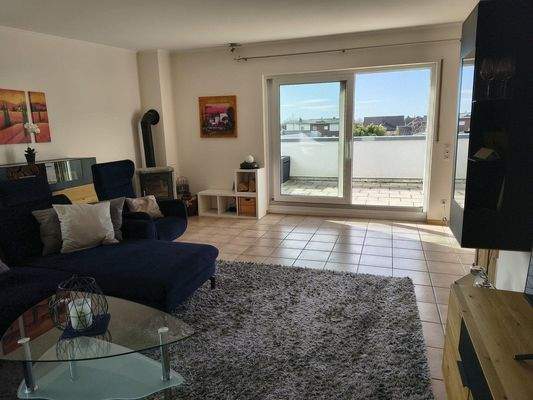 Wohnzimmer mit Dachterrasse