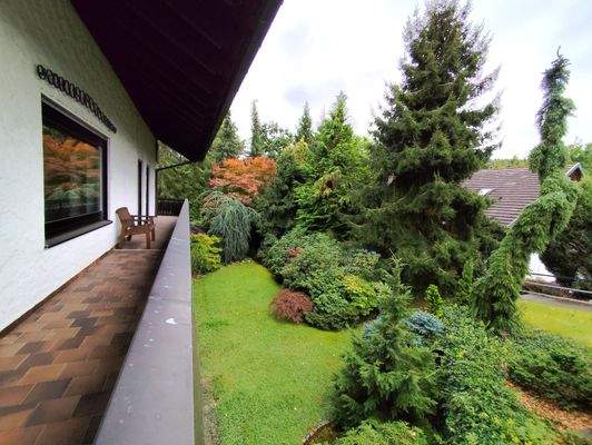 EG Balkon mit Blick in den Garten
