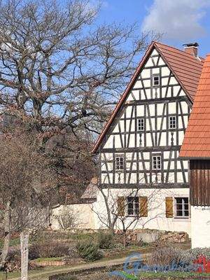 Fachwerkhäuser im Ort