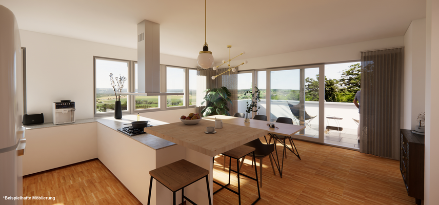 Illustration Küchen-/Essbereich