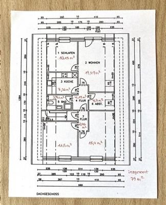 Grundriss Einliegerwohnung im 1. OG