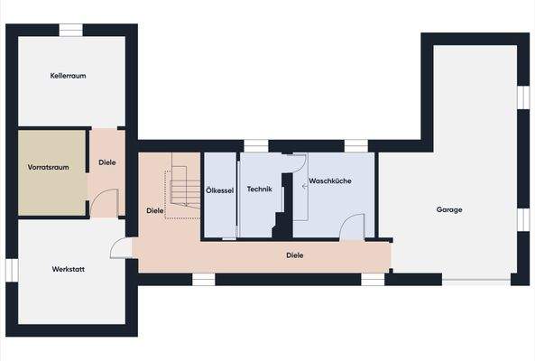 Grundriss ohne Maßstab / Kellergeschoss