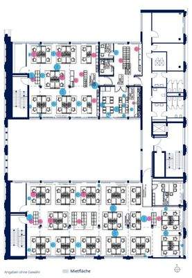 Grundriss 1. Obergeschoss Möblierungsvariante