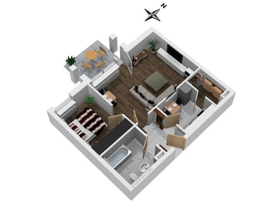 Wohnung Nr. 68, Erdgeschoss Mitte
