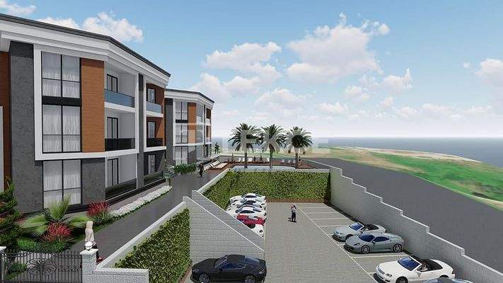 Apartments in a Complex with Sea and City Views in Çınarcık