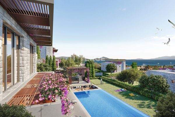 Detached Stone Villas with Sea Views in Bodrum Muğla
