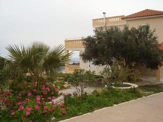 Kreta, Kampia: Erhöhter Meerblick in griechischer Landschaft